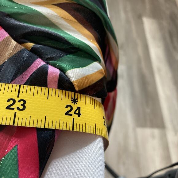 Macy’s INC Women’s Rainbow Chevron Top Size 2X Flowy Billowy Colorful Bohemian - Picture 4 of 11